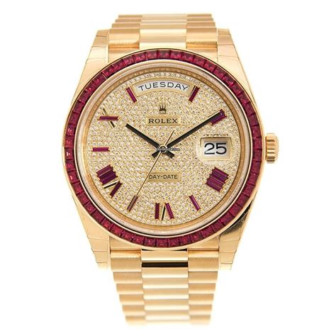 rolex day date 40 ruby|Rolex Day-Date 40 prices.